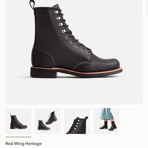 Red Wing Women's Black Leather Boots